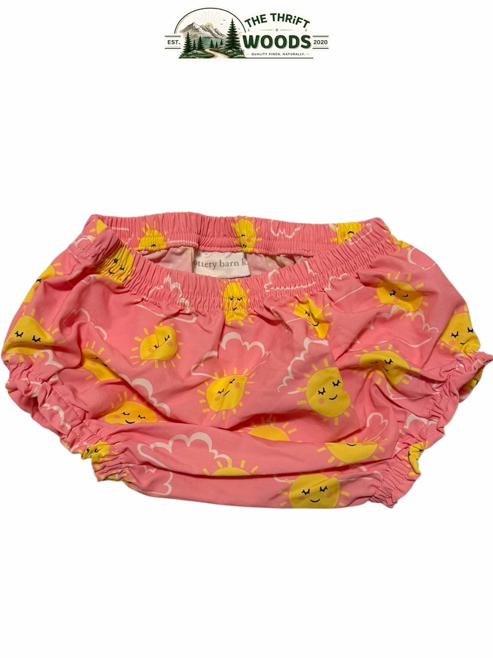 Pottery Barn Kids Pink Sun Print Diaper Cover *FREE WITH BUNDLE OF $20+*
